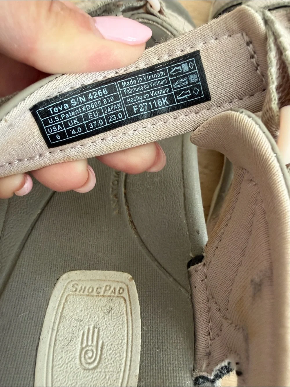 Teva Tirra Sandals Rose Gold Size 6